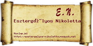 Esztergályos Nikoletta névjegykártya